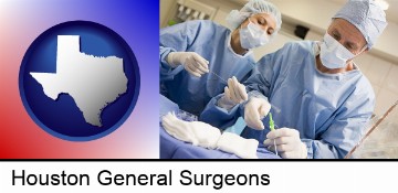general surgeons preparing for surgery in Houston, TX