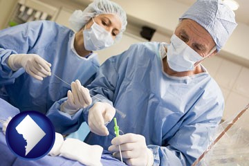 general surgeons preparing for surgery - with Washington, DC icon